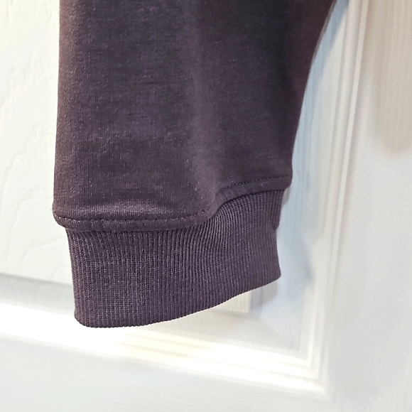 NWT 90 DEGREE BY REFLEX Brushed Terry Tie Hem Pullover Mocha Large - Picture 5 of 13